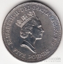 Великобритания 5 фунтов 1990 90 лет Королеве-Матери