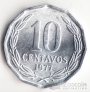 Чили 10 сентаво 1976-1979