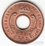 Брит. Восточная Африка 1 цент 1922 Н