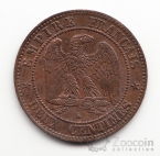 Франция 2 сентима 1862