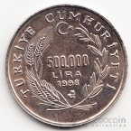 Турция 500000 лир - 2 евро 1998
