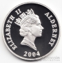 Олдерни 5 фунтов 2004 История Королевского Флота - Самуэль Худ (серебро)