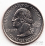 США 25 центов 2000 Штаты США - Massachusetts (цветная №2)
