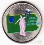 США 25 центов 1999 Штаты США - Pennsylvania (цветная №2)