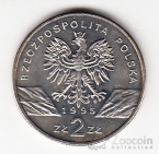 Польша 2 злотых 1995 Фауна - Сом