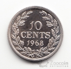 Либерия 10 центов 1968