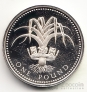 Великобритания 1 фунт 1990 Герб Уэльса (серебро)