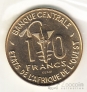 Западноафриканские штаты 10 франков 1981 ESSAI (Пробная)