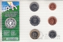 Ямайка набор монет 1996-2006 С жетоном ЧМ по футболу (серебро)