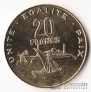 Джибути 20 франков 2007-2010