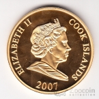 Острова Кука 1 доллар 2007 Правители - Три короля (позолота)