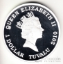 Тувалу 1 доллар 2010 Викинг (серебро, цветная)