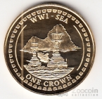 Гибралтар 1 крона 2014 Первая Мировая Война - корабли