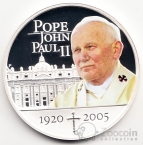 Острова Кука 1 доллар 2005 Папа Римский Иоанн Павел II