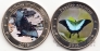 Западные Малые Зондские острова набор 2 монеты 1 доллар 2016 Бабочки