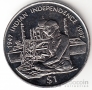 Либерия 1 доллар 1997 50 лет Независимости Индии - Махатма Ганди [2]