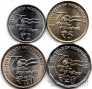 Индия набор 4 монеты 2022 75 лет независимости