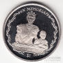 Брит. Виргинские острова 1 доллар 2002 In Memoriam - Королева-мать и Принц Чарльз в детстве