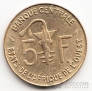 Западноафриканские штаты 5 франков 1977