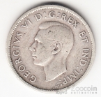 Канада 25 центов 1942