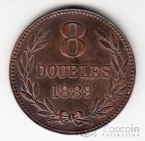 Гернси 8 дублей 1889
