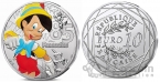Франция 10 евро 2025 Классика Диснеевской анимации - 85-летие Пиноккио (блистер)