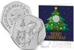 Великобритания 50 пенсов 2025 Рождество - Снеговик (блистер)