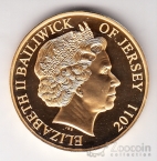 Джерси 50 пенсов 2012 60 лет Правления королевы Елизаветы II №5