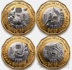 Мексика набор 4 монеты 2026 Чемпионат мира по футболу FIFA