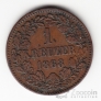 Германия - Баден 1 крейцер 1868