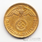 Германия 10 пфеннигов 1939 D