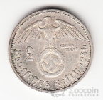 Германия 5 марок 1938 Гинденбург D